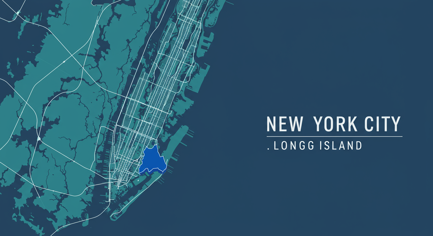 Map of NYC and Long Island service area
